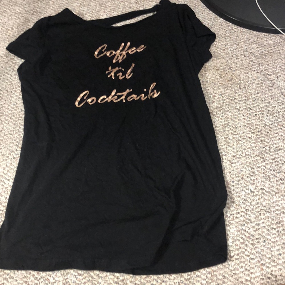 Long Black Tee with fun back